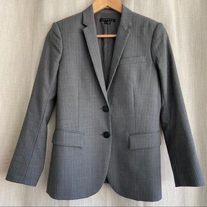 Theory Matelda Wool Blazer Grey with Pinstripes size 0